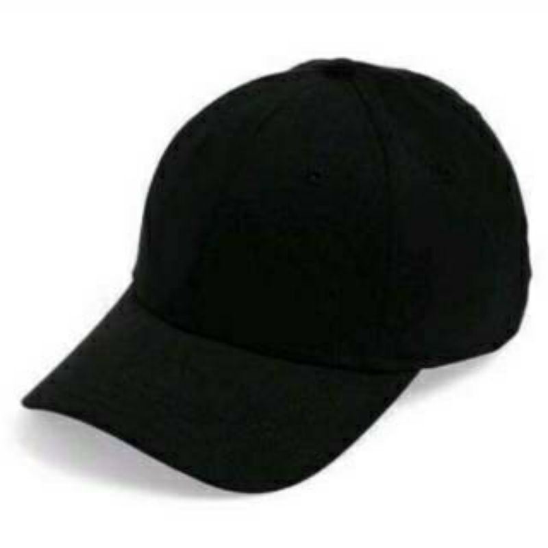 Hitam polos/ Topi Baseball Unisex/ topi Pria Wanita/ Topi Snapback Hitam polos New Promoo