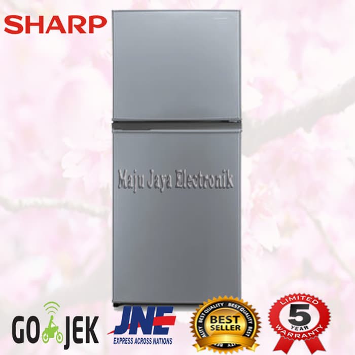 Kulkas 2 Pintu SHARP SJ 195 MD SG SR Low Watt Garansi resmi 5TH Tanpa Bunga Es