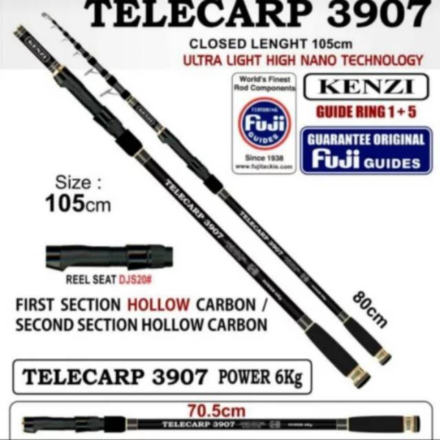 Fishing Rod Joran kenzi TELECARP 3907