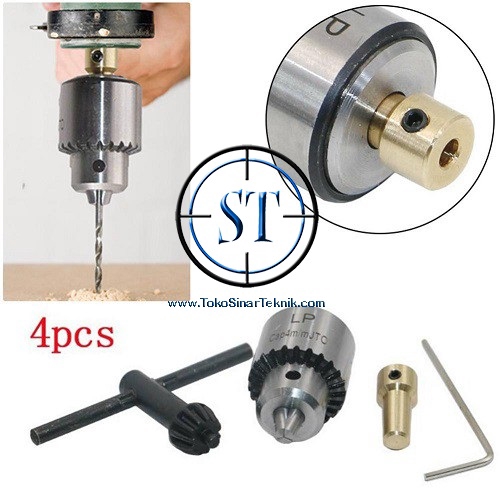 JT0 Micro Chuck Adaptor Multi 0.3 - 4mm Motor Electric Mini Drill Taper Mounted JT0