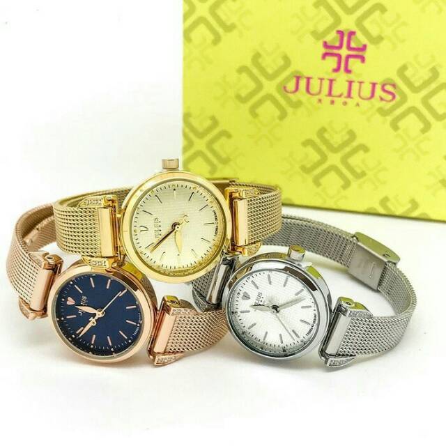 Julius Korea Ori JA971 / JA-971 Jam Tangan Wanita Korea Remaja Dewasa Stainless