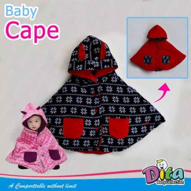 Baby Cape Dita selimut bayi babycape jaket bayi jaket bolak balik  jaket selimut