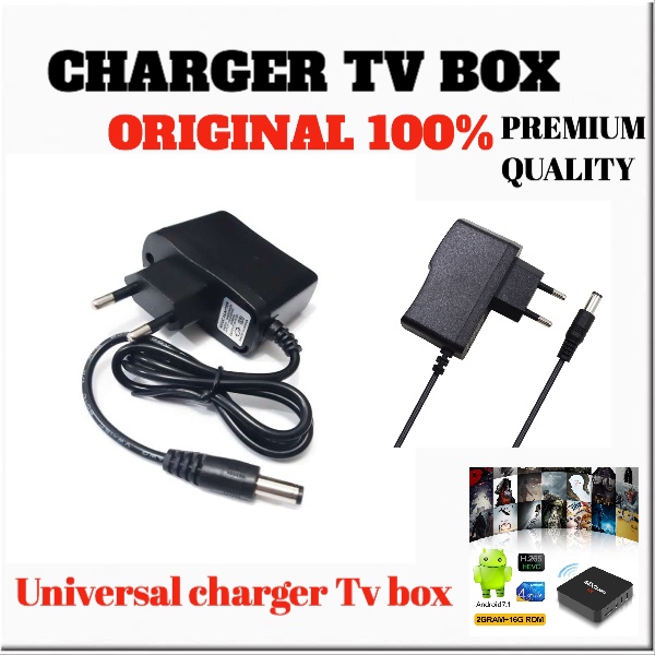 Charger Adaptor TV box adaptor universal original 100% kwalitas bahan tebal.