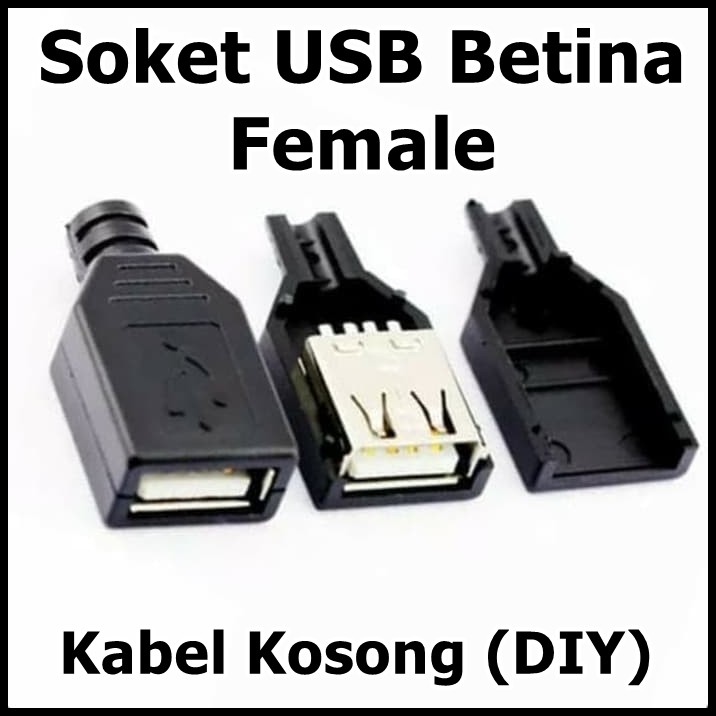 Soket USB Kosong Tipe Betina USB Socket Connector Female Plug