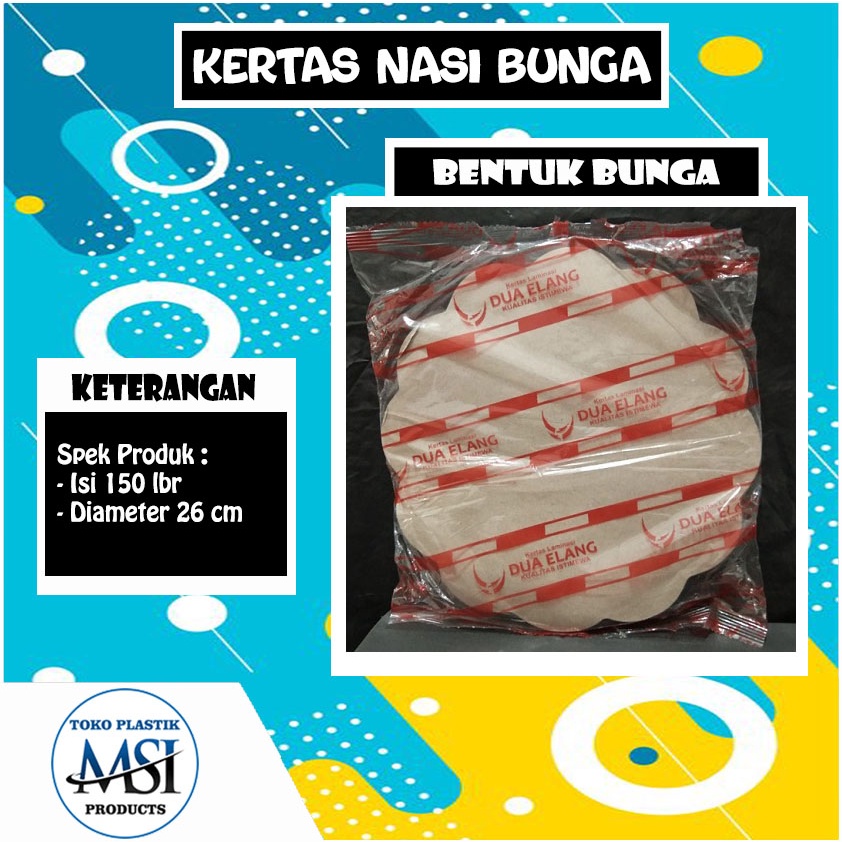 Jual Kertas Nasi Bunga | Kertas Nasi Bulat | Kertas Nasi Murah | Kertas ...