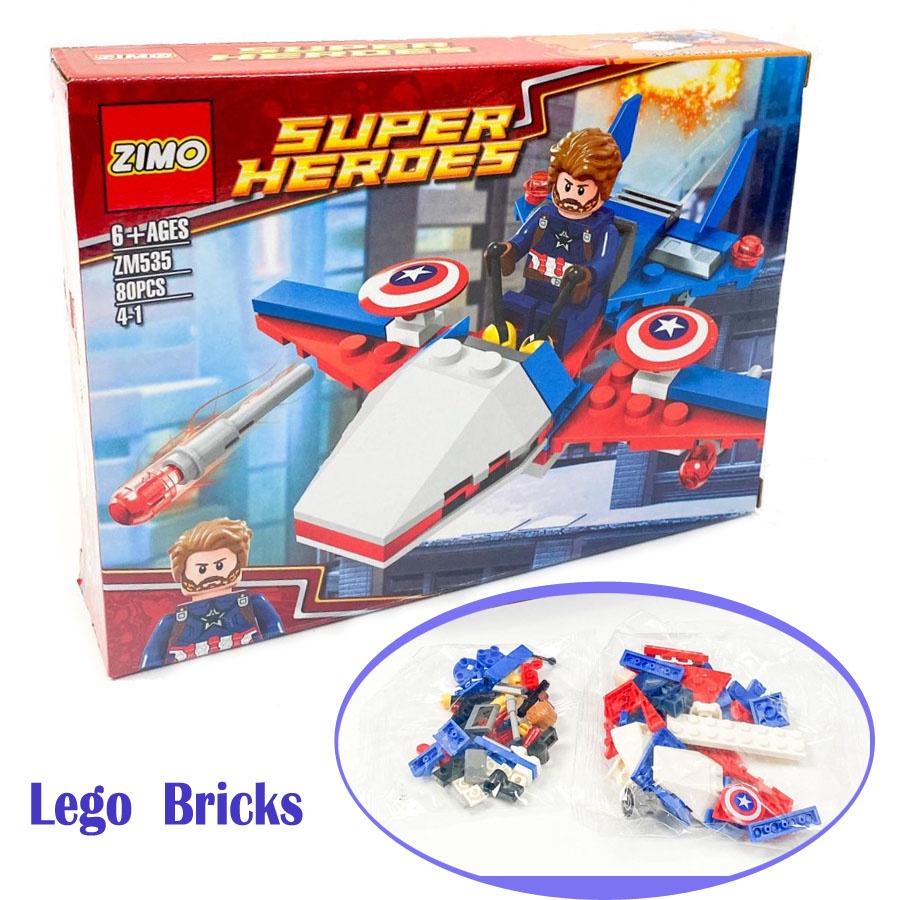 Mainan Edukatif Anak Lego Set Bricks ZIMO Super Heroes