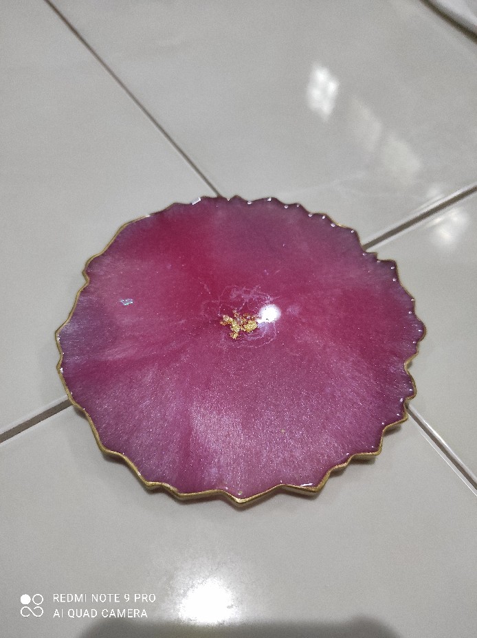 Coaster/tatakan Gelas (pink)