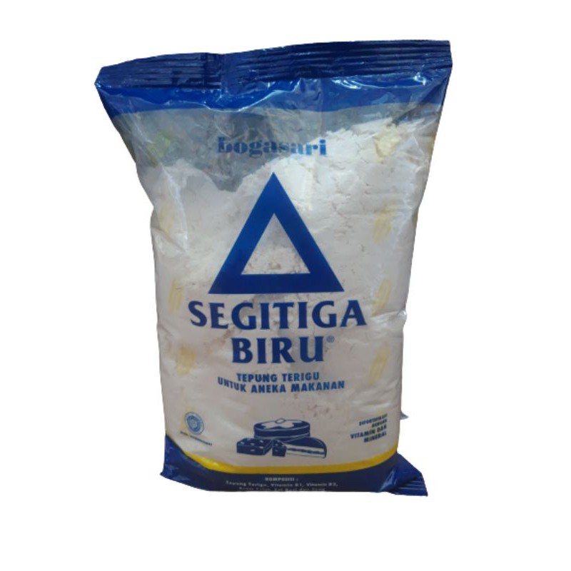 

Tepung terigu kemasan segitiga biru 1kg