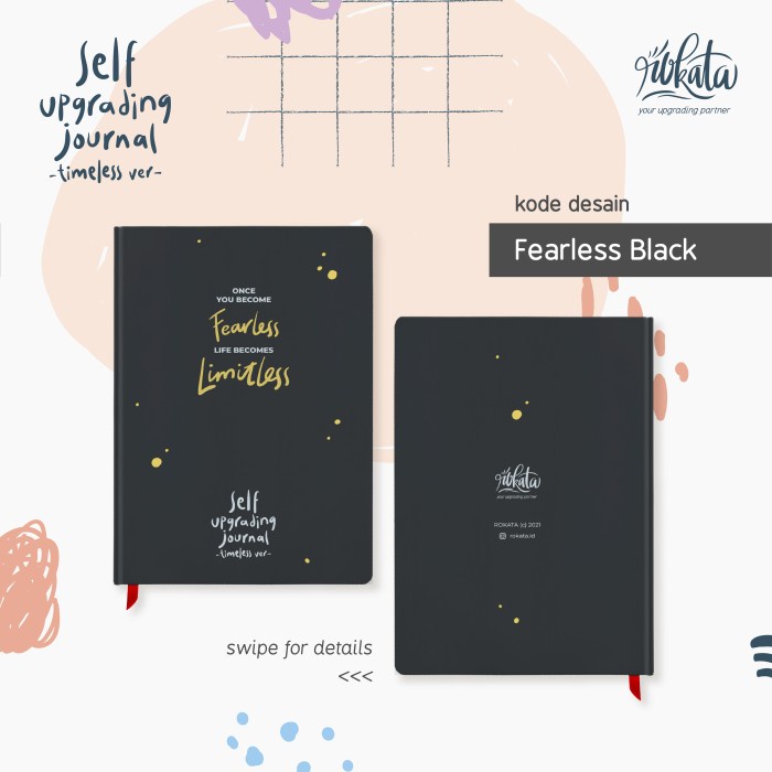 

[RESTOCK] Hard Cover BLACK - Buku Agenda / Timeless Self Upgrading Journal