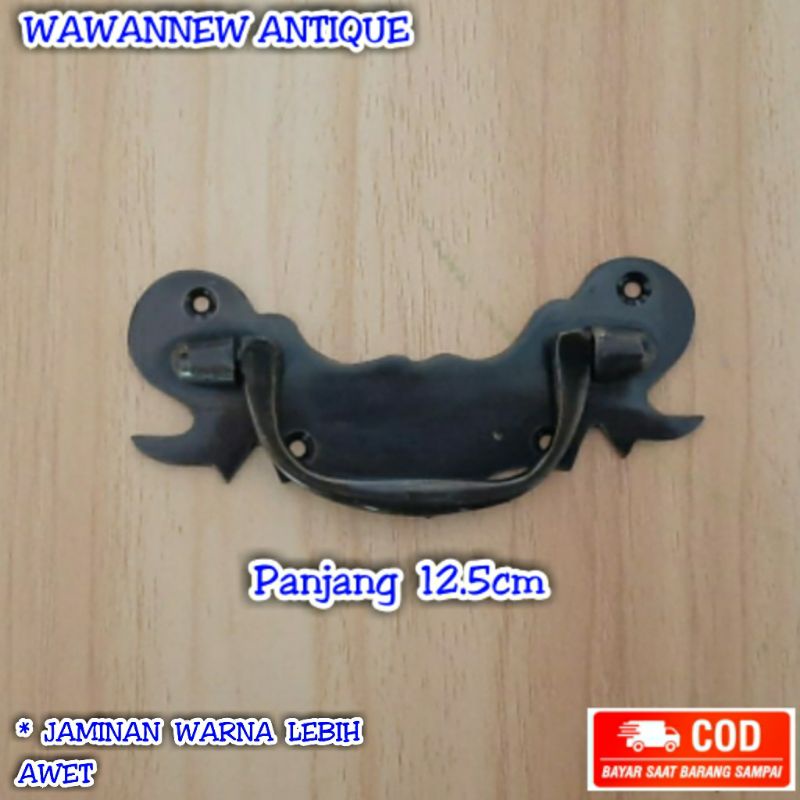 Handle / Tarikan Laci Lemari Jendela Pintu Rumah Kuningan Antik Murah 12.5cm