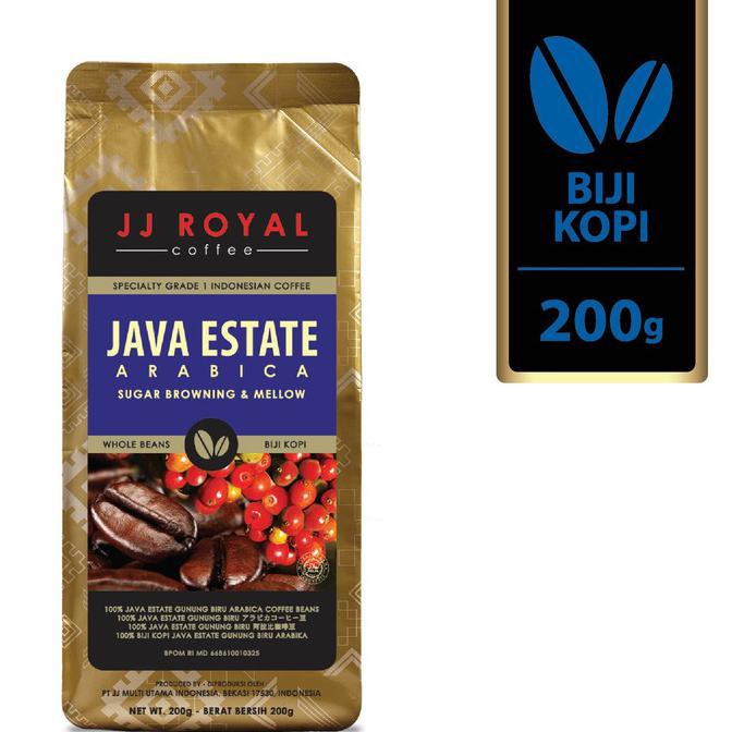 

JJ Royal Coffee Java Estate Arabica Bean (Kopi Biji) Bag 200gr