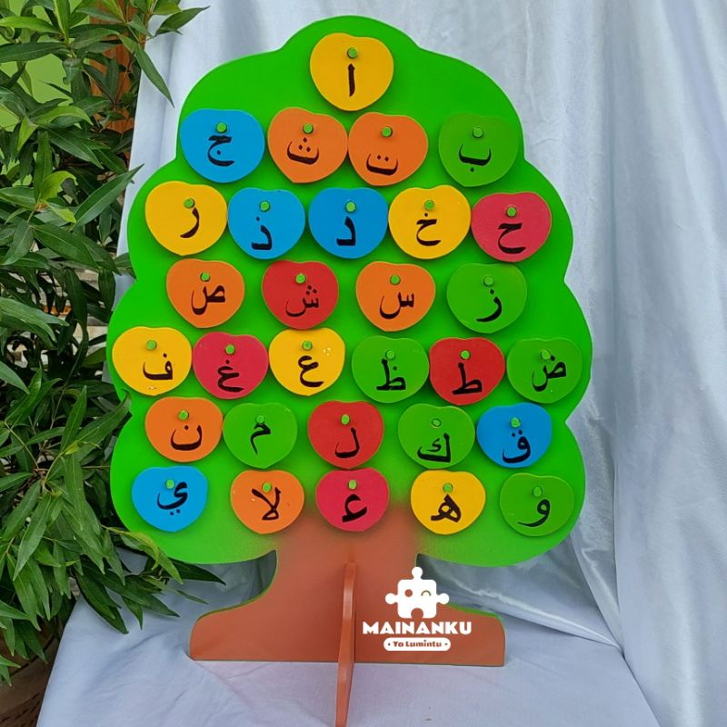 Mainan Edukasi Anak Pohon Huruf Hijaiyah