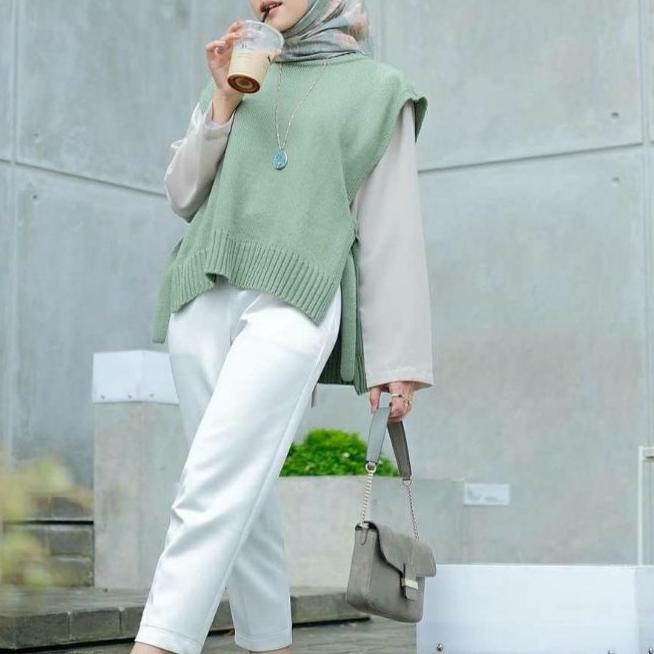 ♝ [] Vest Rompi Rajut Tali Outer tebal mkm premium ➮