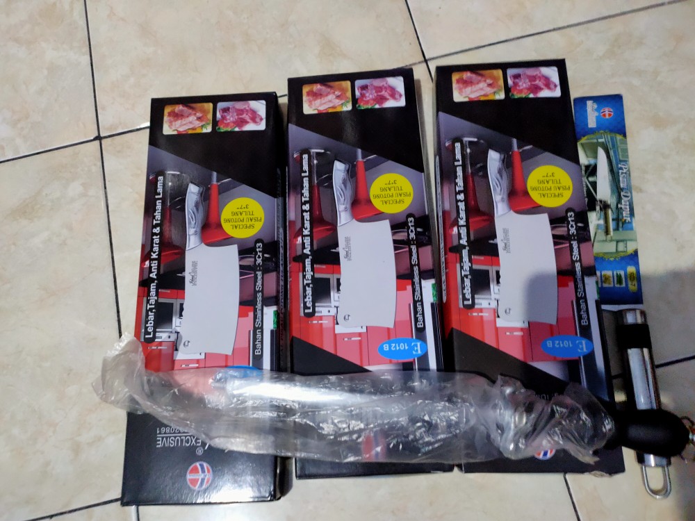 E1012b Pisau Dapur - Golok Cincang Daging Dan Tulang Bahan Stainless Steel Spesial Potong Tulang