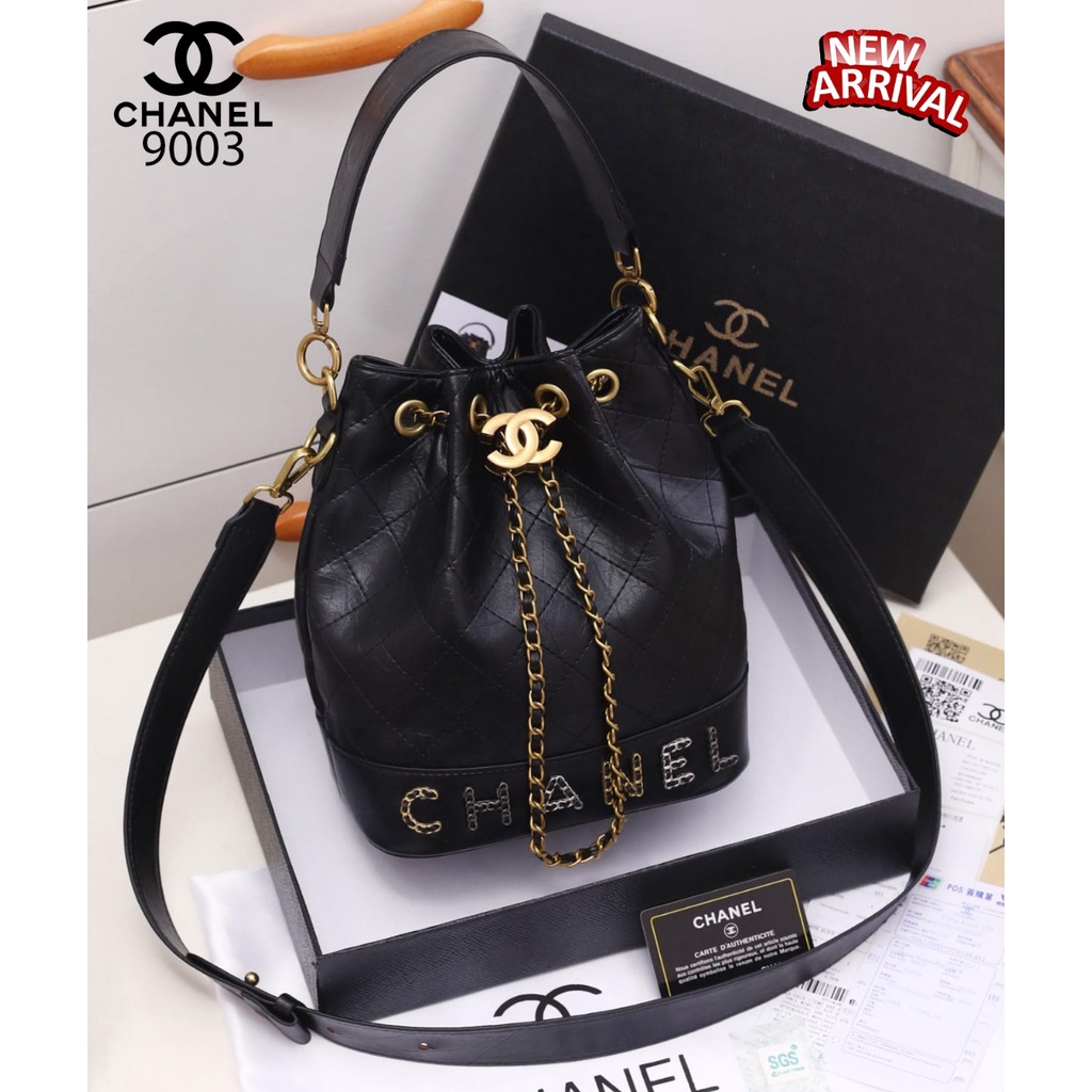 OS_ID  CHANEL Chain Bucket Bag Glamour exclusive Serut With Box 9003