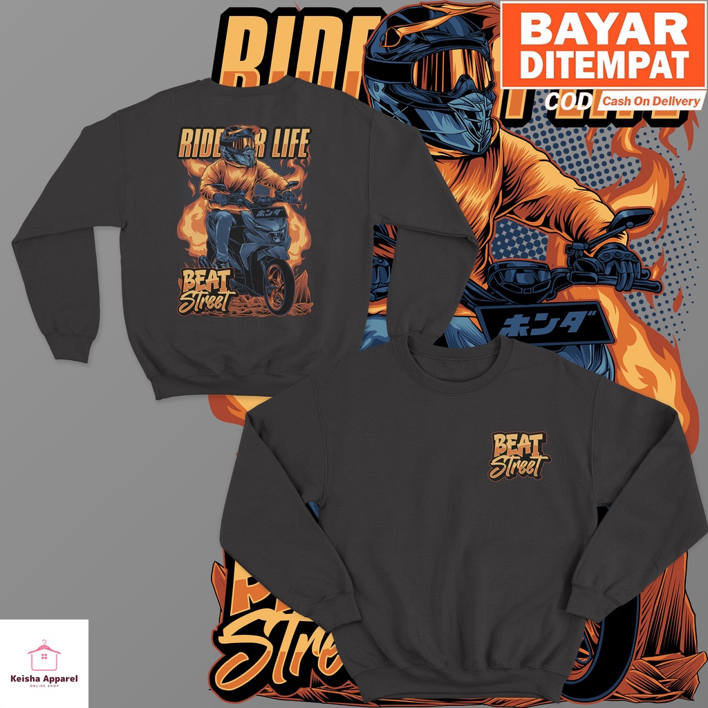 JAKET SWEATER HONDA BEAT STREET RIDER SERIES SWEATER BEAT STREET COWOK CEWEK
