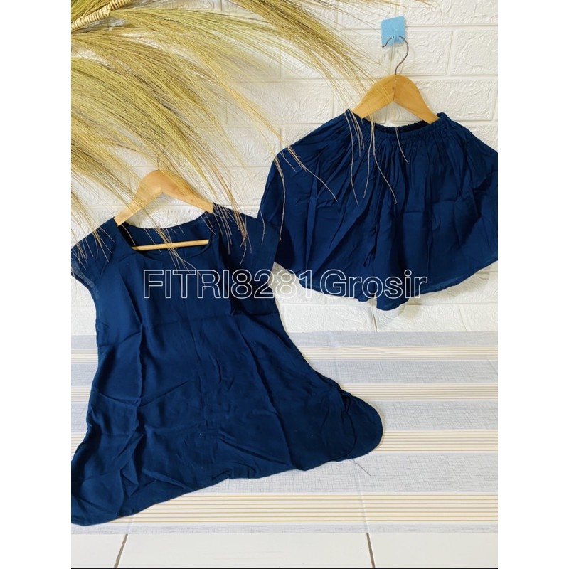 SET PENDEK POLOS ALL SIZE MAX BB 60kg XXL MAX BB 90kg RAYON