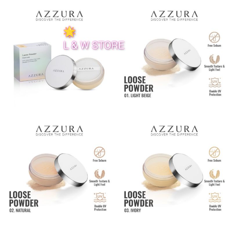 AZZURA LOOSE POWDER BEDAK TABUR/BPOM