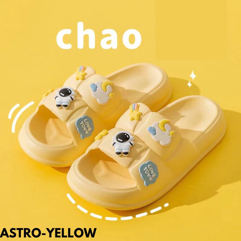 SANDAL SELOP WANITA KEMBARAN KECE DESIGN EMPUK GAMBAR ASTRO BAGUS BAHAN RUBBER IMPORT ASTRO