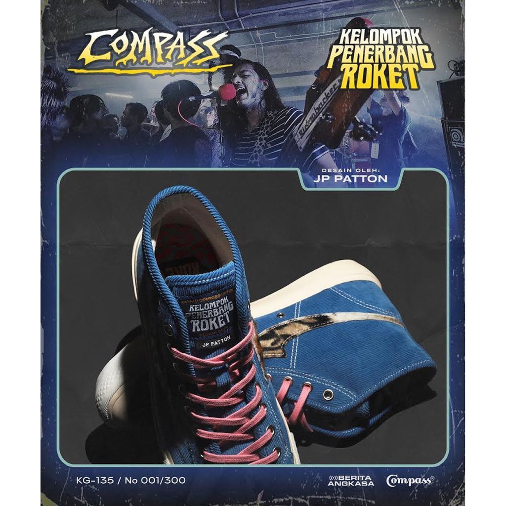 Sepatu Compass With KPR Kelompok Penebang Roket Hi Cut Series (JP Patton/Vikranta/Rey Marshall)-JP Patton