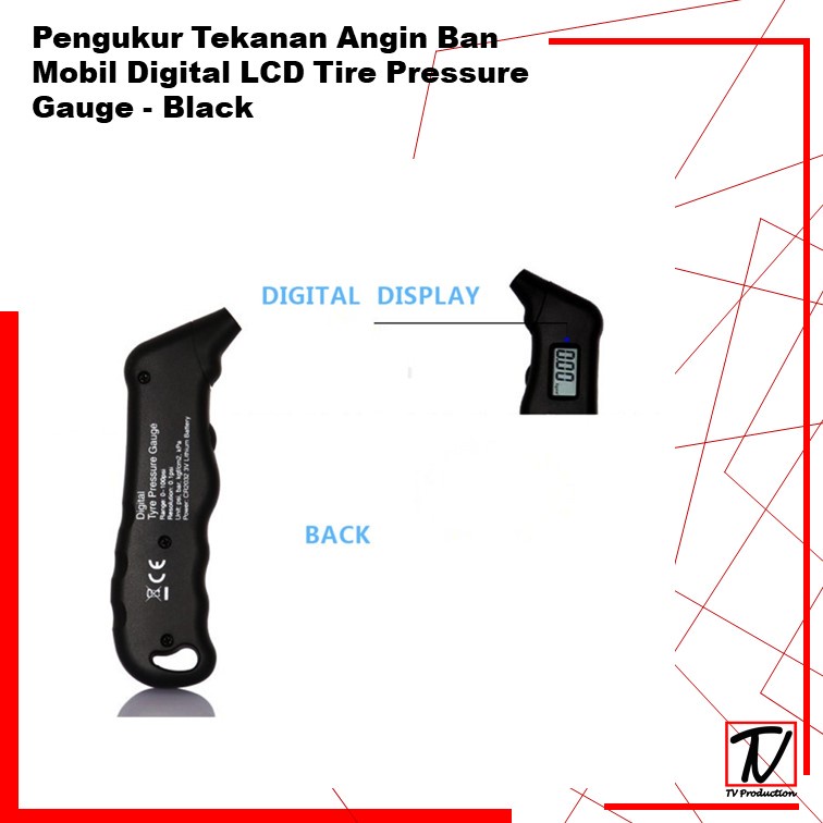 Pengukur Tekanan Angin Ban Mobil Digital LCD Tire Pressure Gauge