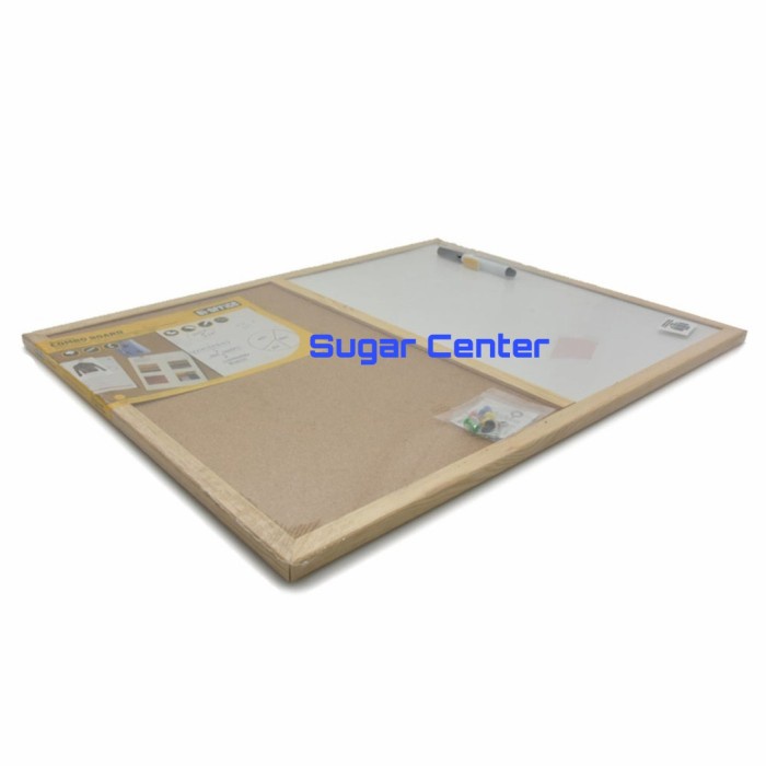 

Lucu Papan Kombinasi Gabus Dan Whiteboard/Cork Board 60X45 Cm Bergaransi