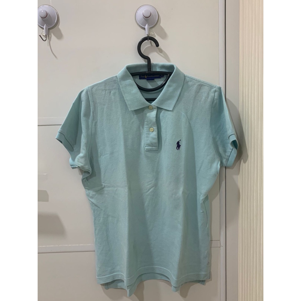 Preloved- Kaos POLO Ralph Lauren Wanita warna Biru Ukuran L