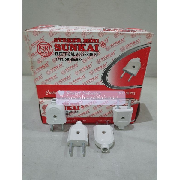 Steker Gepeng Sunkai / Colokan Listrik / Lampu / Stop Kontak / Plug