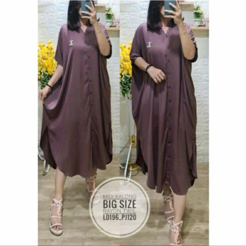 MIDI KALONG JUMBO | DRESS MIDI SOFT | MIDI BATWING | MIDI KALONG POLOS BIG SIZE