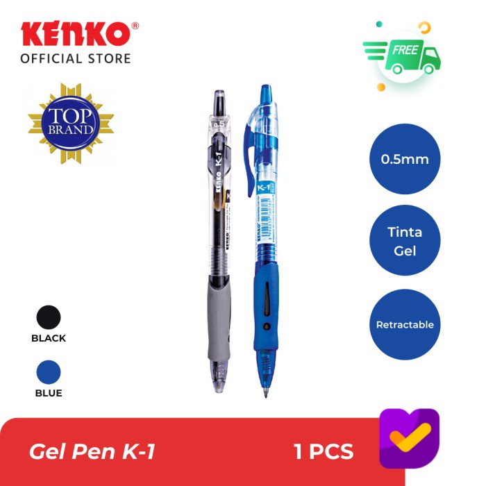 

TERBARU KENKO GEL PEN K-1 Retractable - Orange