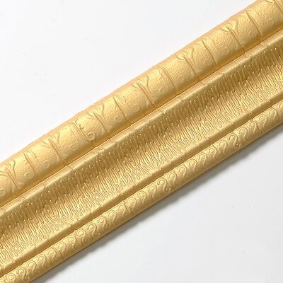 SN-C121 Wall Border List Wallpaper Wallborder Foam 3D Elegan Walpaper List Foam Stiker Dinding-KUNING EMAS