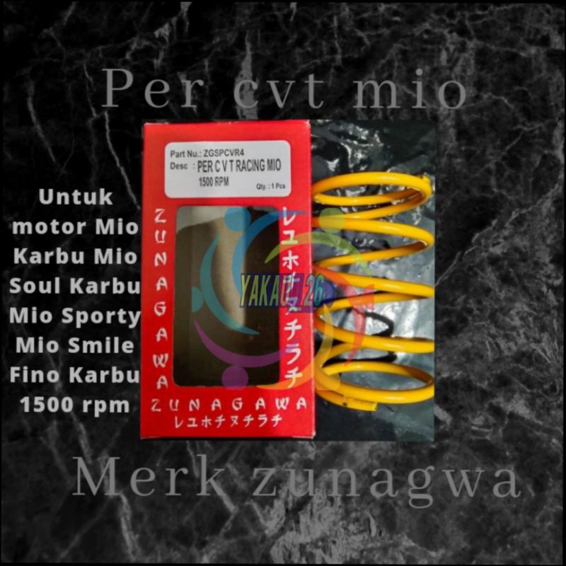 PER CVT 1500 RPM Mio Mio Karbu Mio Soul Karbu Mio Sporty Mio Smile Fino Karbu MERK ZUNAGAWA