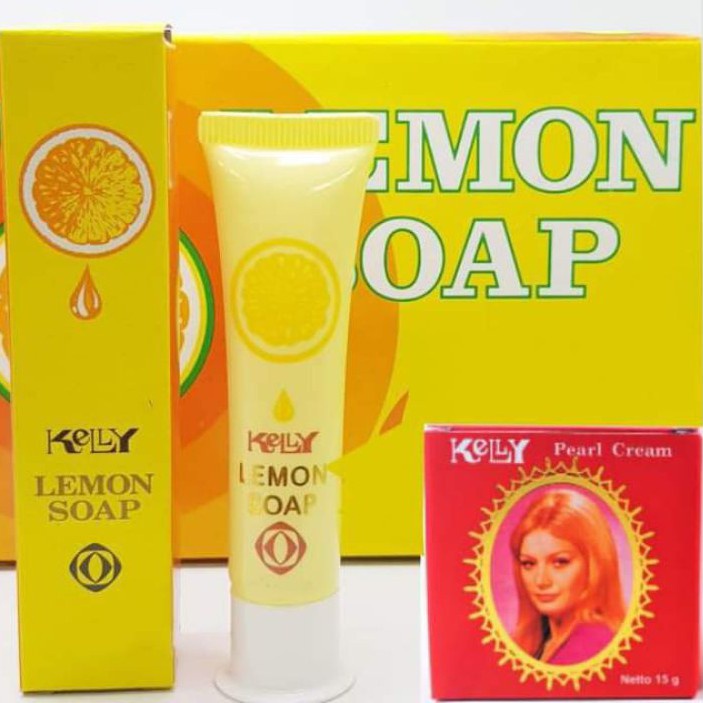 CS1-Kelly Sabun cuci muka Lemon Soap Perawatan Wajah 15/25/75 gram