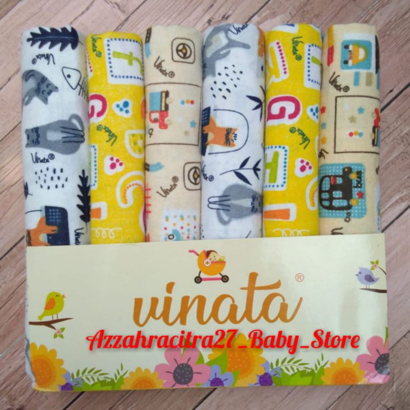 NEW!!!  BEDONG VINATA FLANEL jUMBO GULUNG BEDONG BAYI MOTIF ANIMAL SNI ISI 3PCS-6PCS