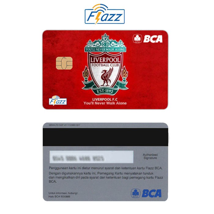 Liverpool Kartu E-Money Flazz BCA Gen 2 NFC Custom Card
