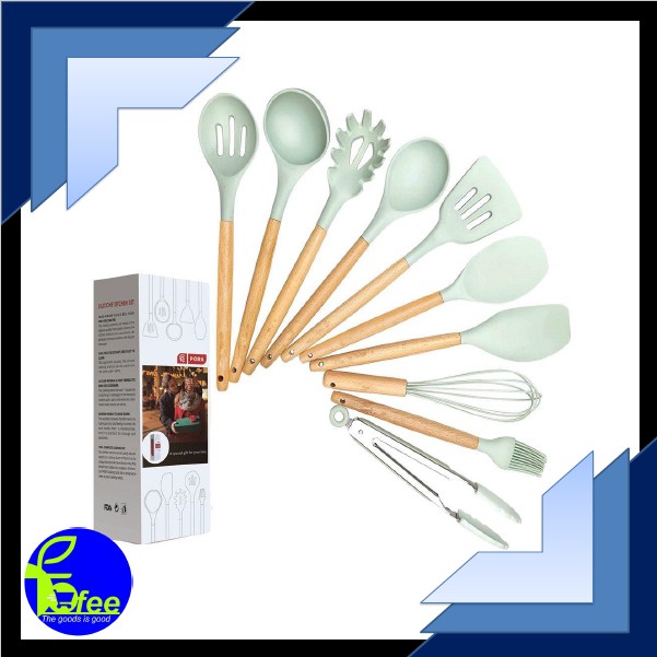 [IMPORT] Sutil Set 11pcs Spatula Utensil Set Silikon Peralatan Masak Dapur Silicon Kitchen Tools KIT