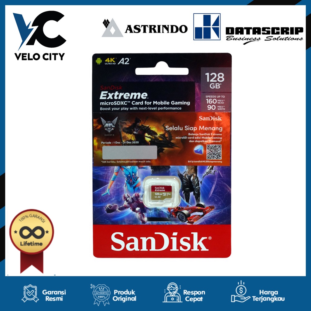 Memory Card | Micro SD 128GB SanDisk Extreme Gaming Limited Edition - Garansi Resmi Lifetime