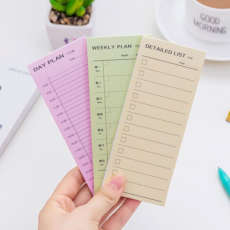 30 Sheets Schedule Sticky Note Memo Pad Planner Sticker School Office Supplies