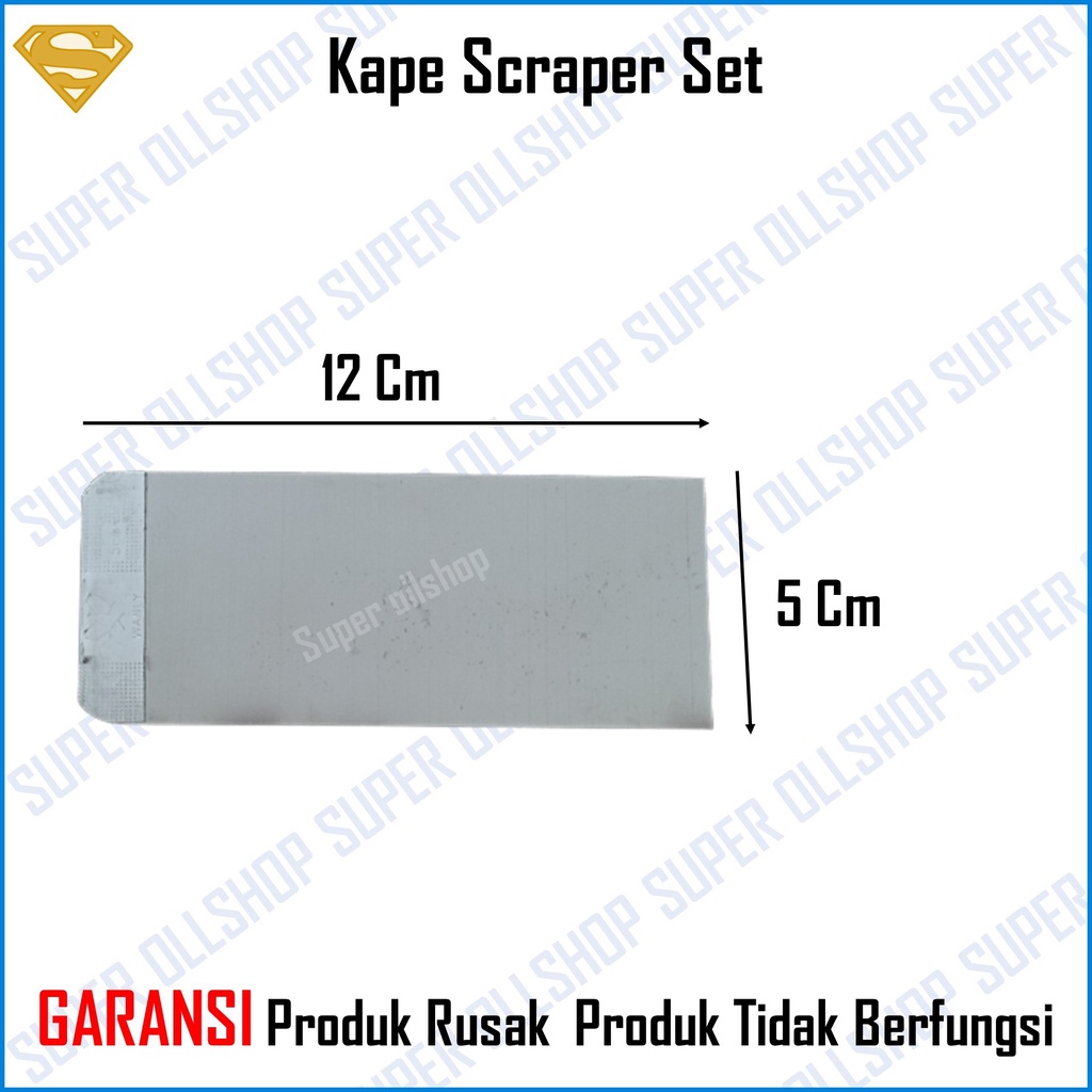 Kape Scraper Skrap Kapi Cat Alat Dempul Set Stainless Steel Lentur Berkualitas 4 Pcs Murah