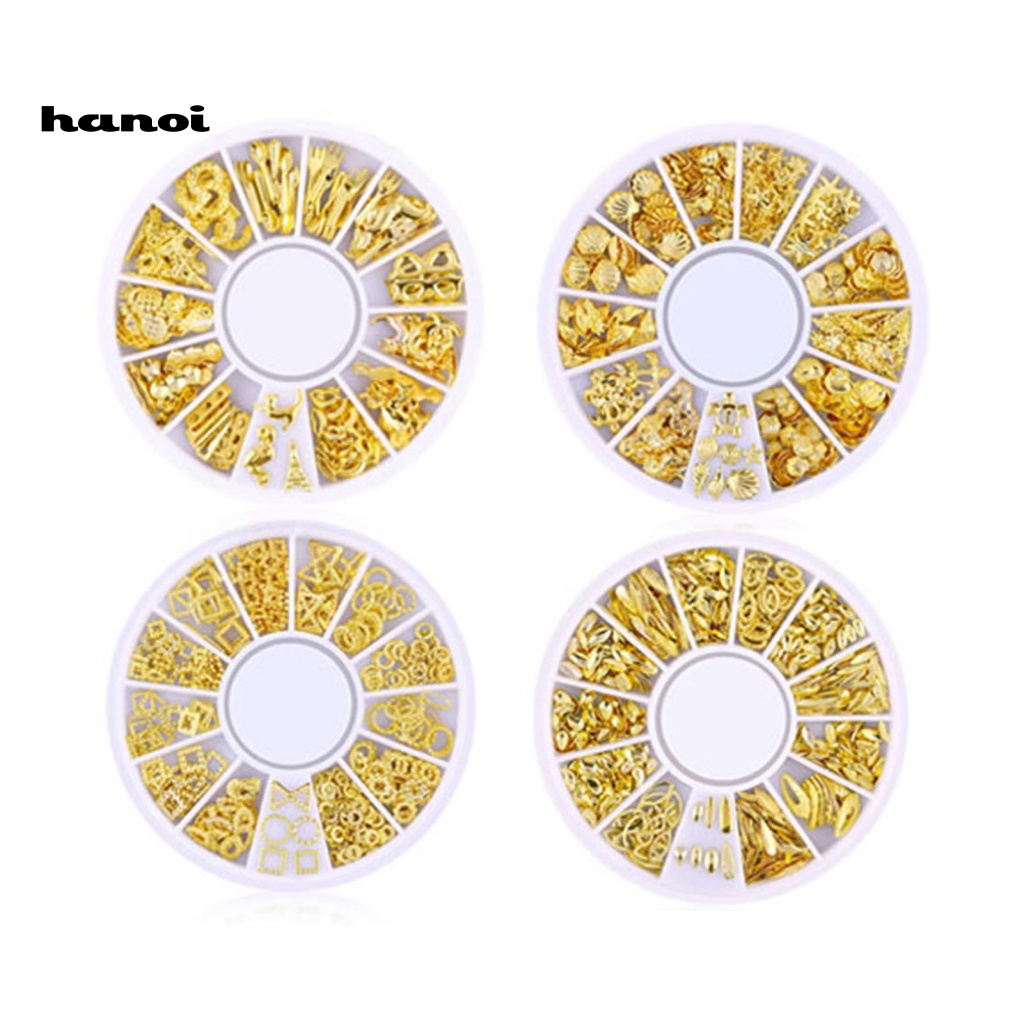 Han 1 Set Ornamen Bintang / Bulan Untuk Dekorasi Nail Art Charms