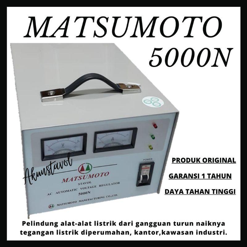 Stavolt Matsumoto 5000 N - Stabilizer Listrik Matsumoto 5000 Watt