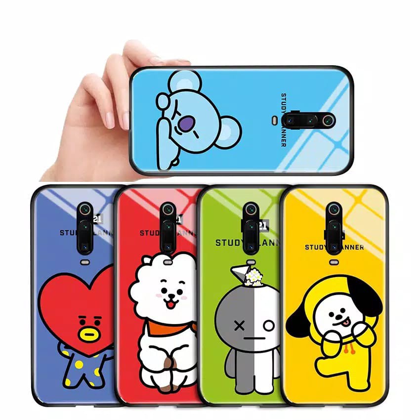 VIVO Y12S , Y20 , Y20S , V20 , V20 SE PREMIUM CASE GLASS MOTIF BTS BT21