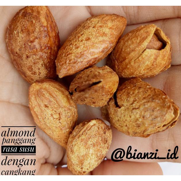 

Kacang Almond Panggang rasa Susu (Cangkang) 500 gram