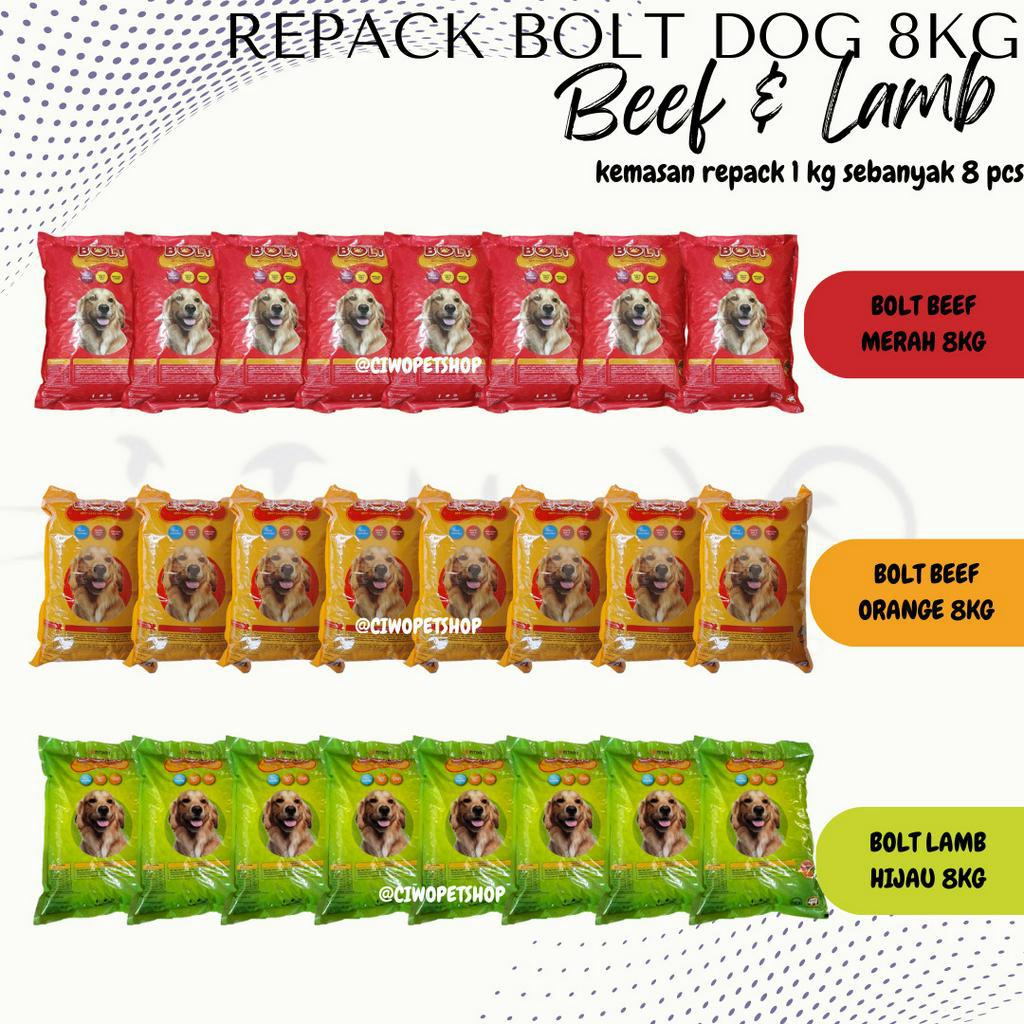 MAKANAN ANJING BOLT DOG 8KG 8 KG REPACK DOGFOOD DOG FOOD