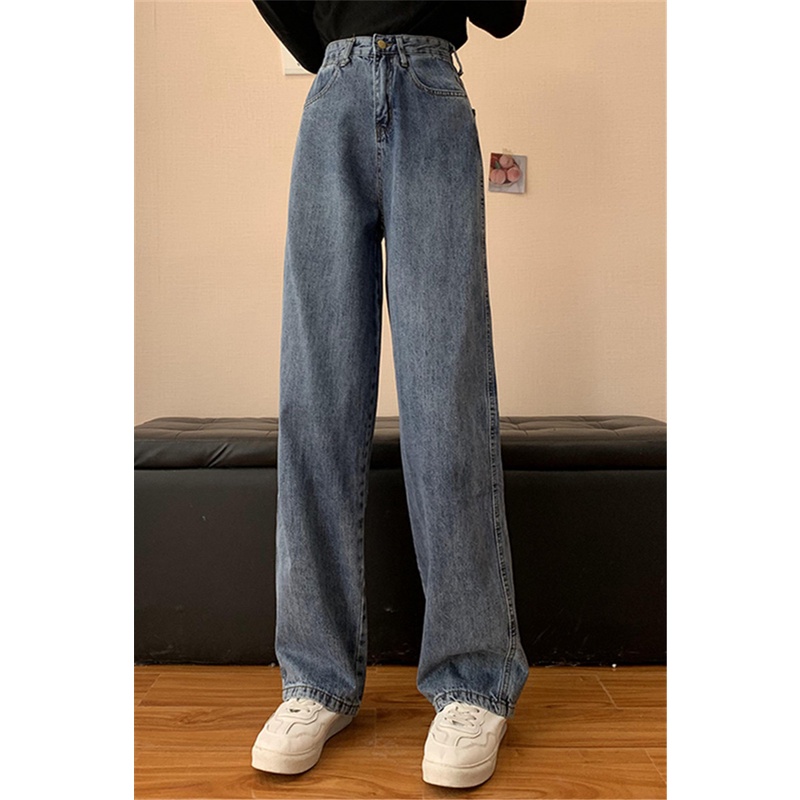 korean loose straight celana vintage jeans kekinian8563