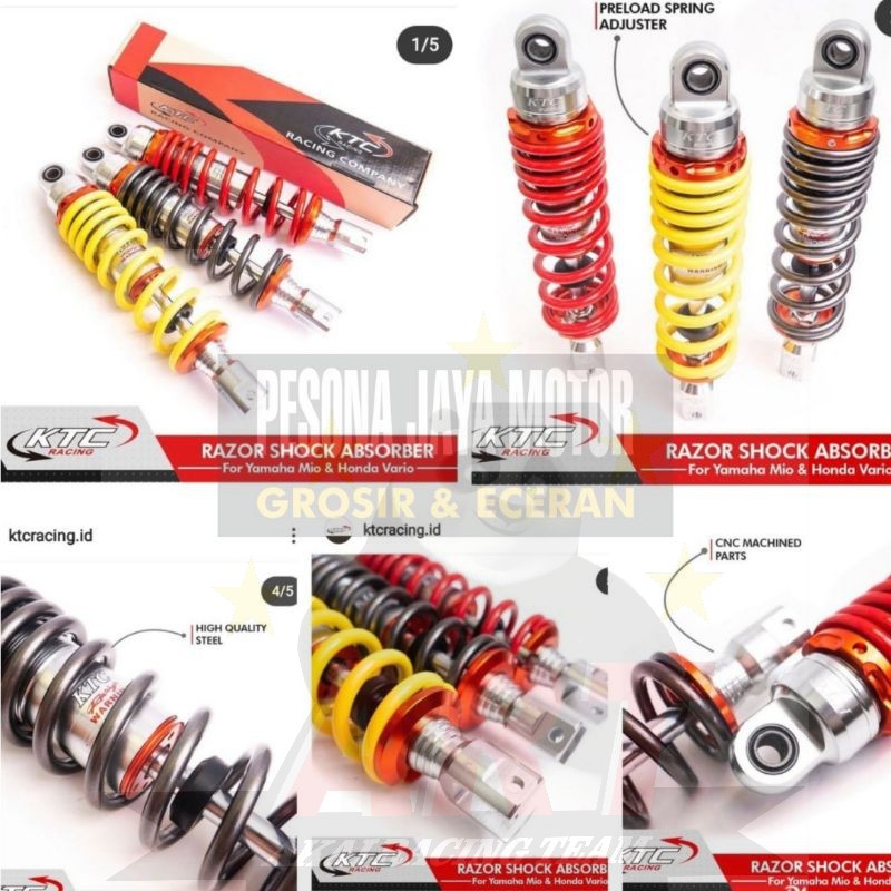 Shock Ktc Razor Pro Shock Belakang Ktc Extreme Motor Vario,Vario125,150,Beat,Scoopy,Mio,Mio J,Mio Soul,Mio Gt