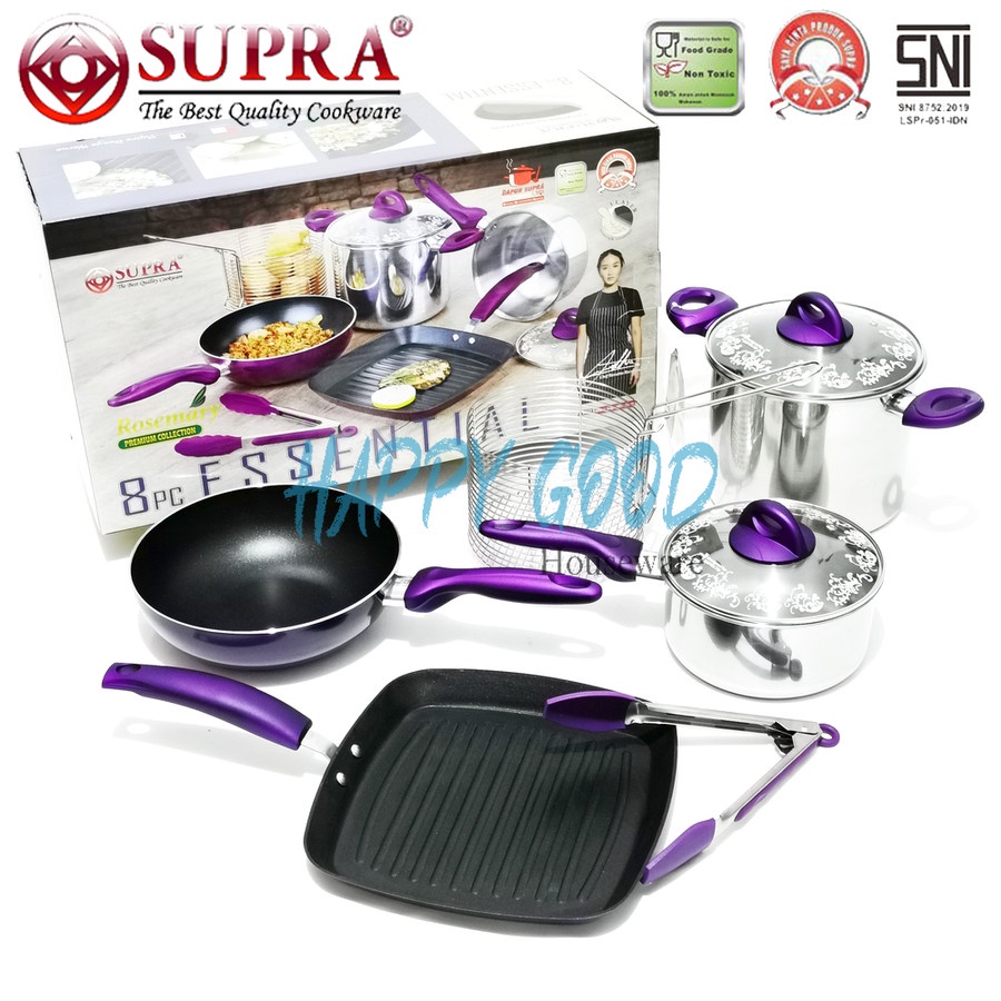 SUPRA Rosemary Essential Teflon Set Panci 8 pcs