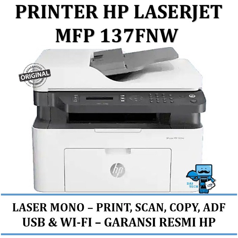 Printer HP Laserjet MFP 137FNW Multifunction - Garansi Resmi