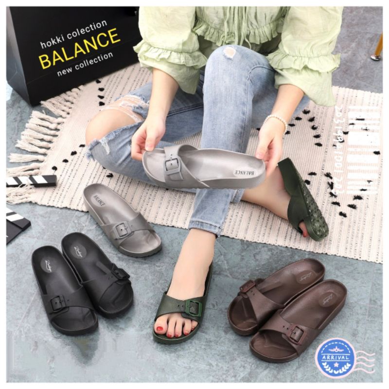 Sandal selop karet wanita BALANCE  HOT 2022 import