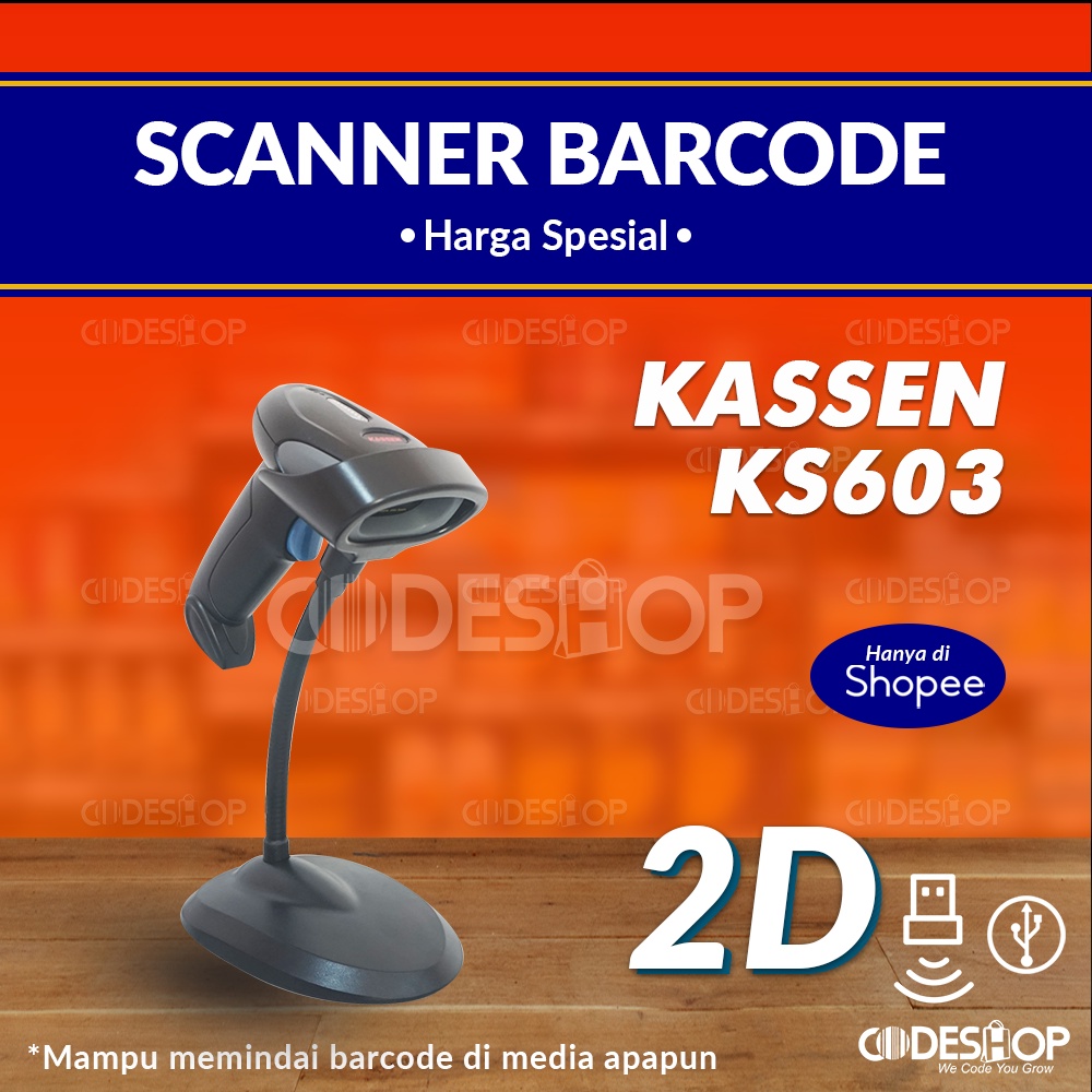 Scanner Barcode Kassen KS-603 Scanner Wireless Auto Sense Direct Bluetooth